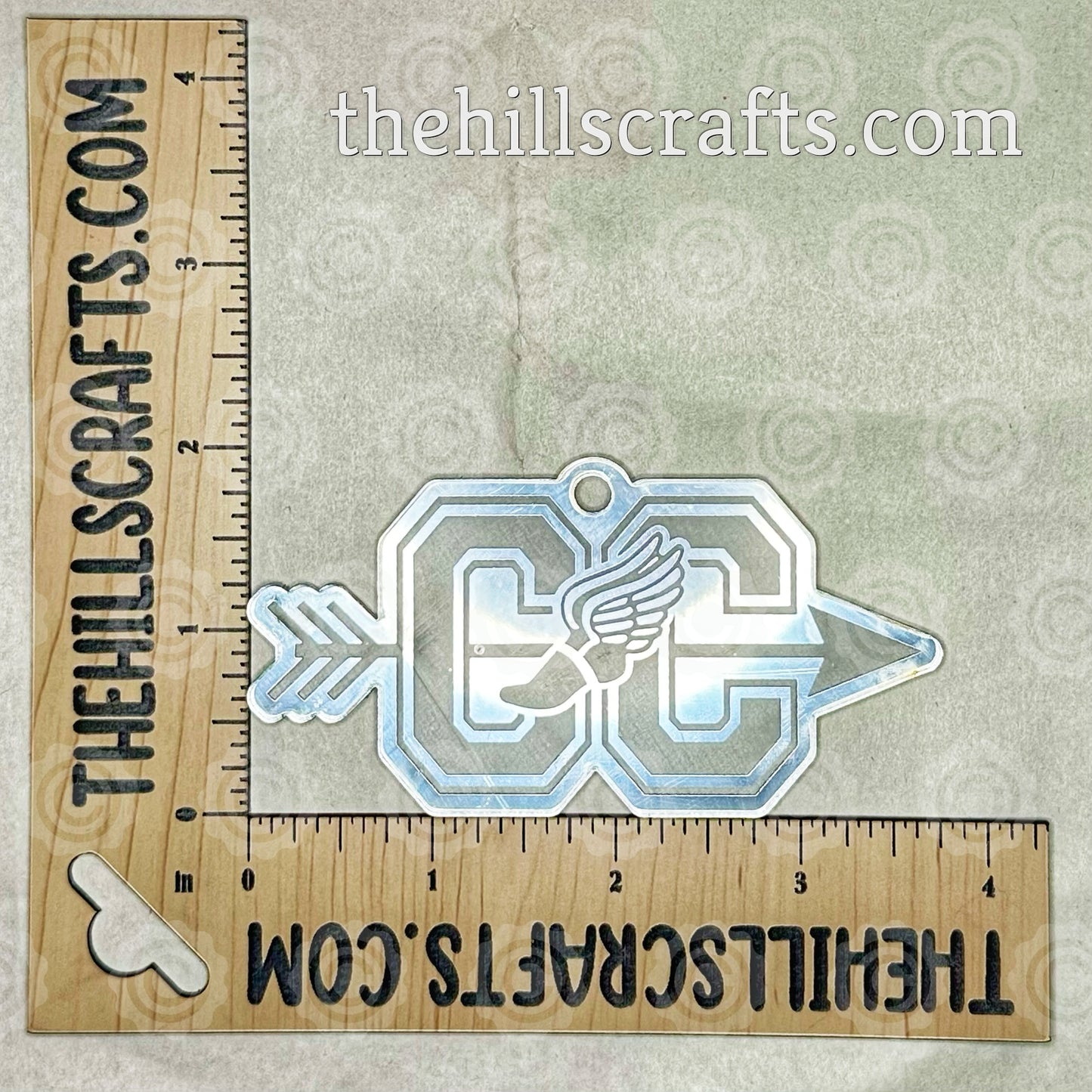 Cross Country CC 1 - Charm - Single Layer Engraved Homecoming Trinket