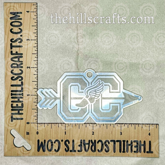 Cross Country CC 1 - Charm - Single Layer Engraved Homecoming Trinket