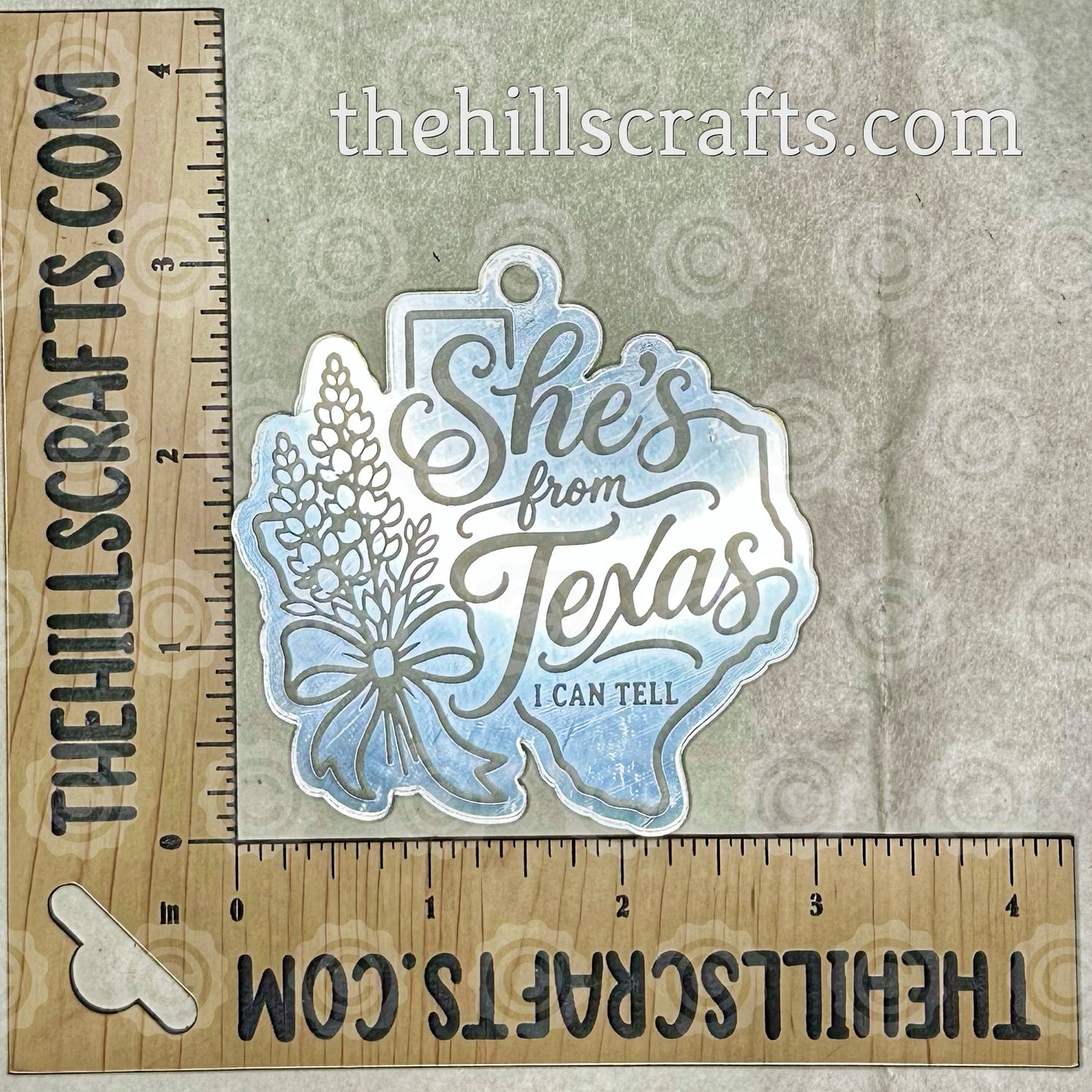 Texas - Girl - Charm 2 - Single Layer Engraved Homecoming Trinket