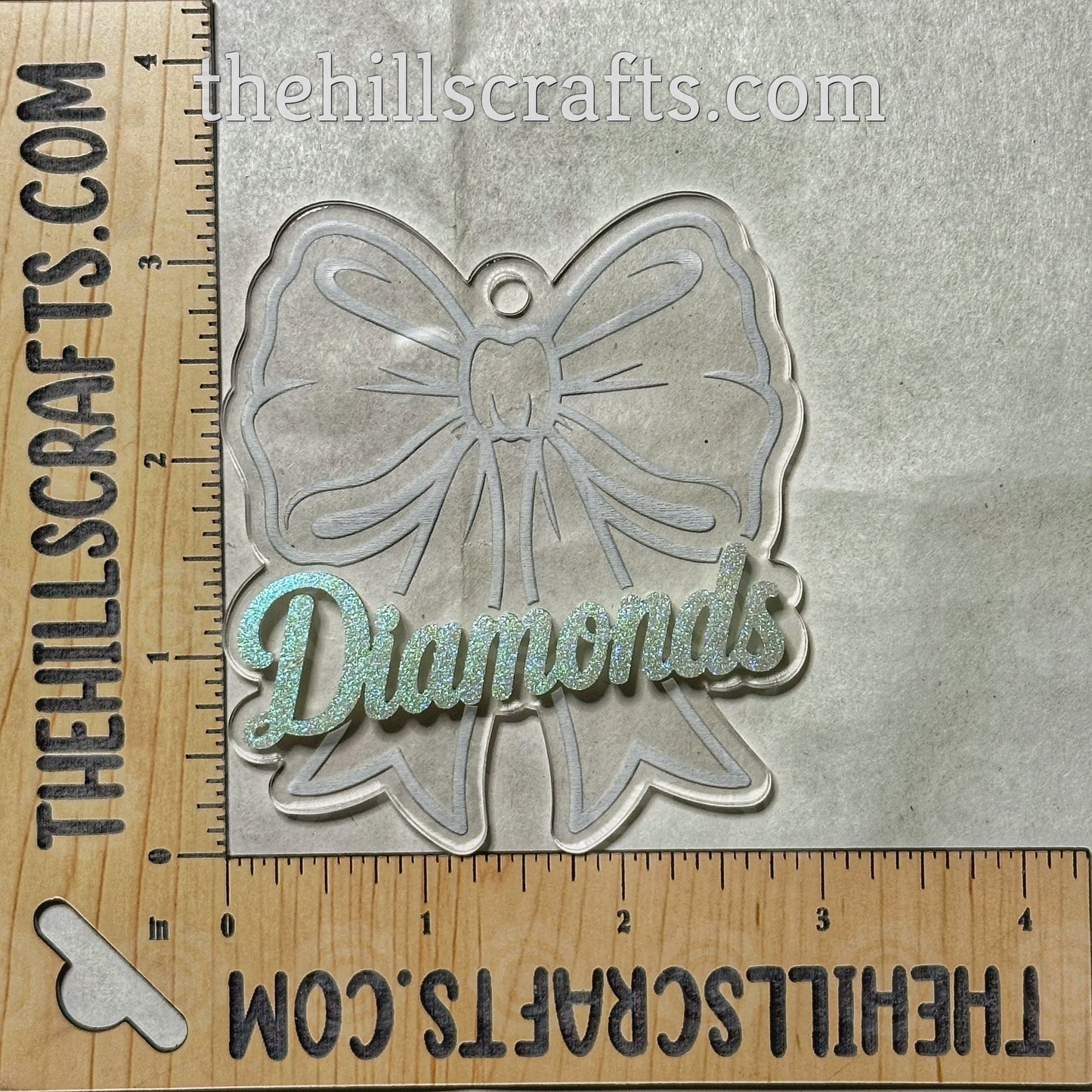 Custom Coquette Bow - Stacked 2 Layer Acrylic Homecoming Trinket