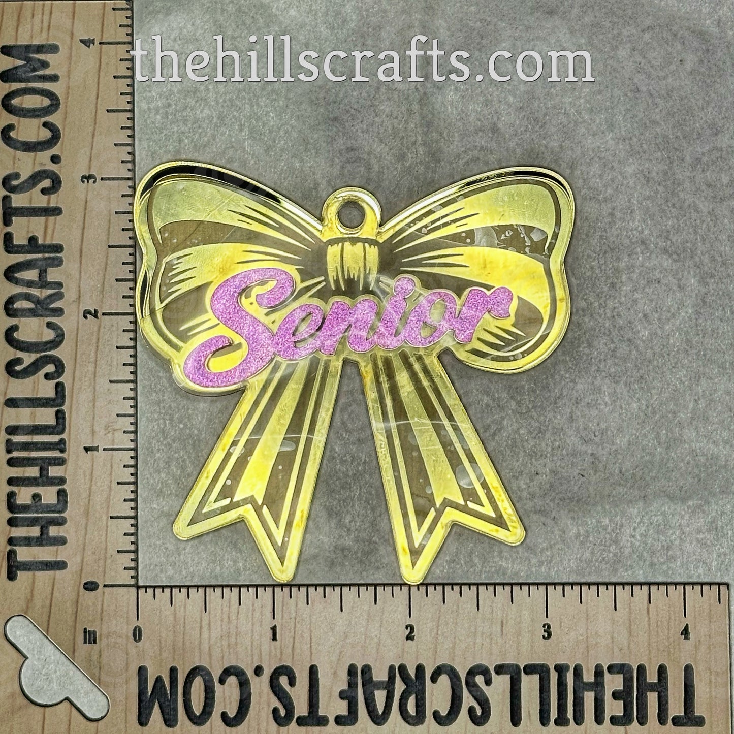 Custom Lined Bow - Stacked 2 Layer Acrylic Homecoming Trinket