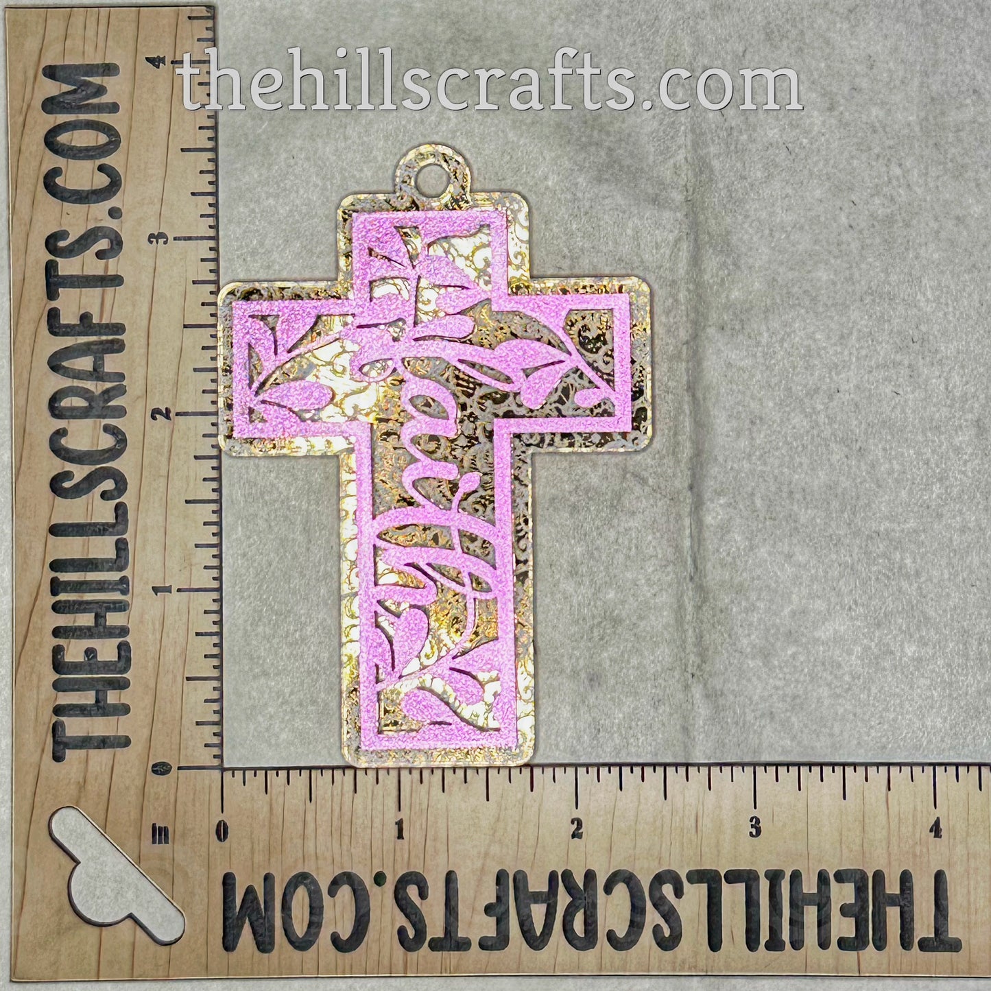 Faith Cross Trinket - Stacked 2 Layer Acrylic Homecoming Trinket