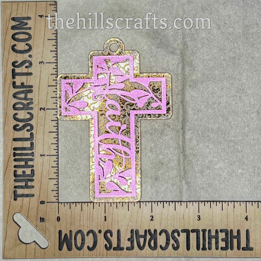 Faith Cross Trinket - Stacked 2 Layer Acrylic Homecoming Trinket