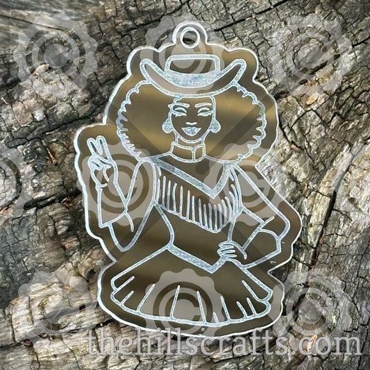Drill Team Girl 2 Peace Sign Trinket