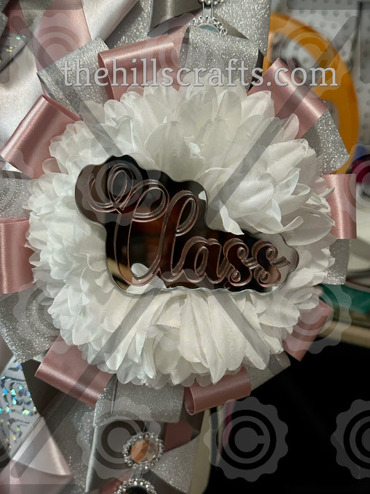 Class of Year - Cascade - Waterfall - Stacked 2 Layer Acrylic Flower Centers