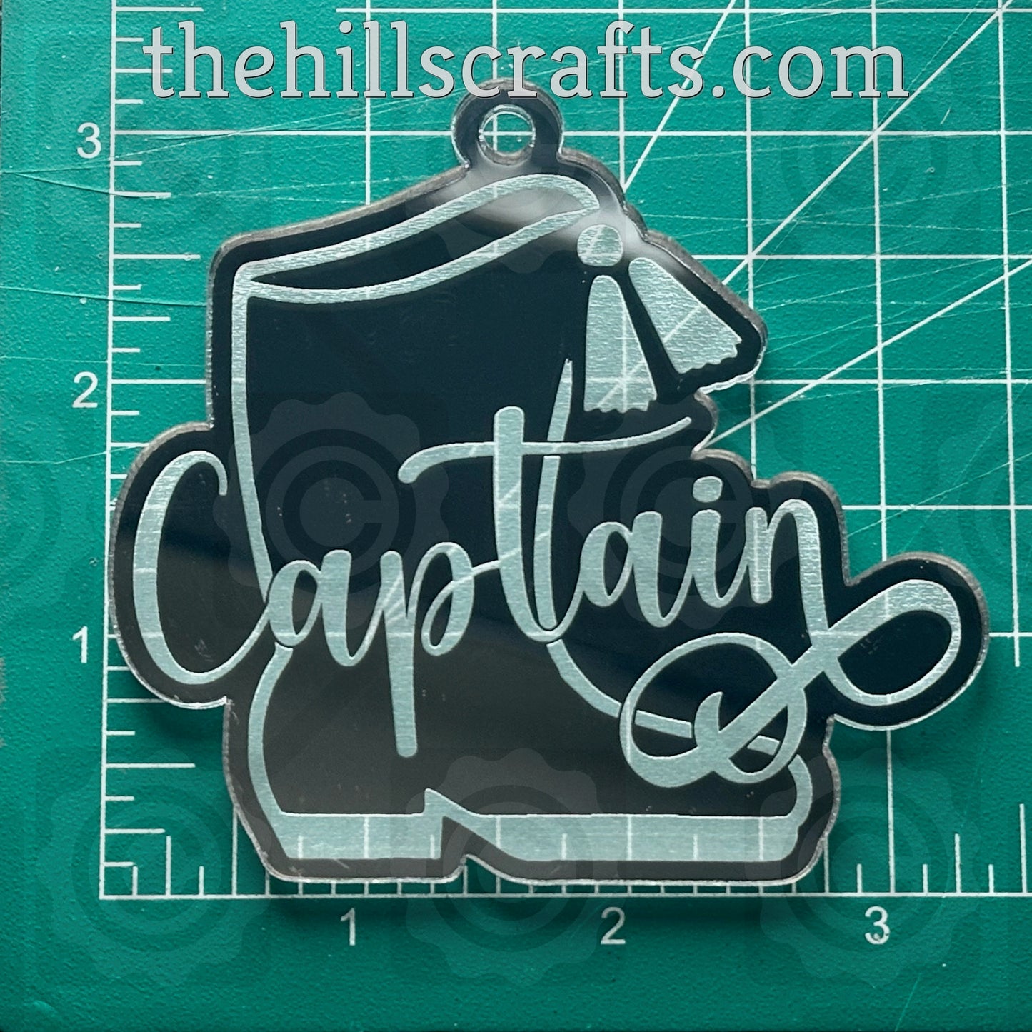 Drill Team Captain Boot - Homecoming Trinket - Mirror Acrylic Trinket