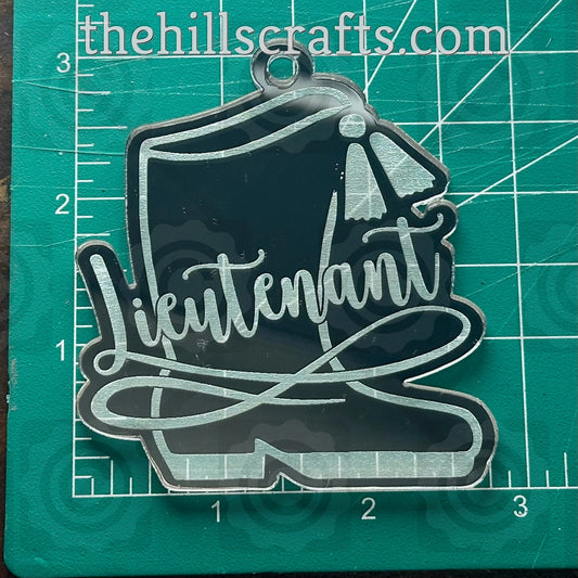 Drill Team Lieutenant Boot - Homecoming Trinket - Mirror Acrylic Trinket