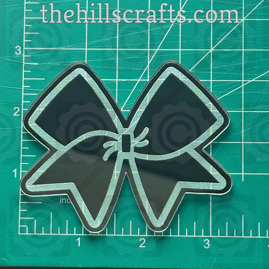 Cheer Bow Outline Cheerleader Trinket Homecoming Mirror Acrylic Trinket
