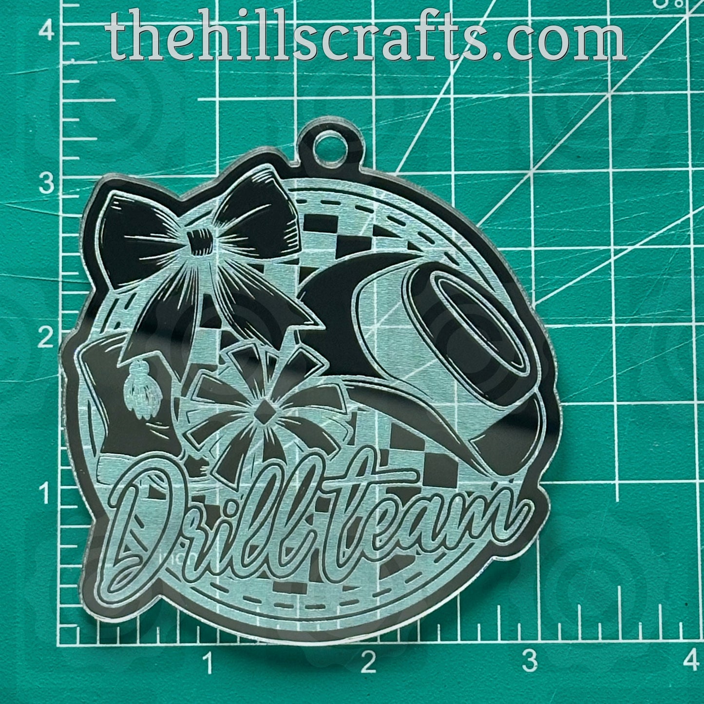 Drill Team Boots, Bow, Pom & Hat - Homecoming Trinket - Mirror Acrylic Trinket