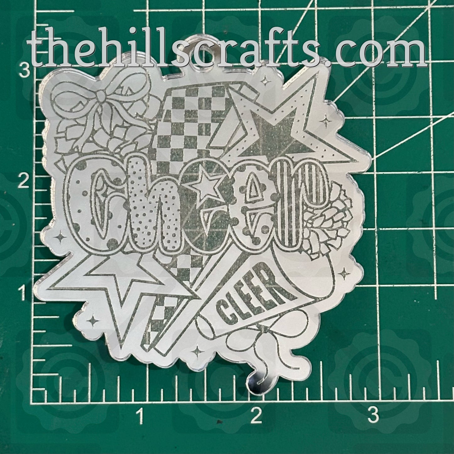 Cheer - Cheerleader Art Trinket Homecoming Mirror Acrylic Trinket