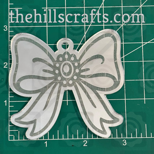 Decorative Bow Homecoming Trinket - Mirror Acrylic Trinket