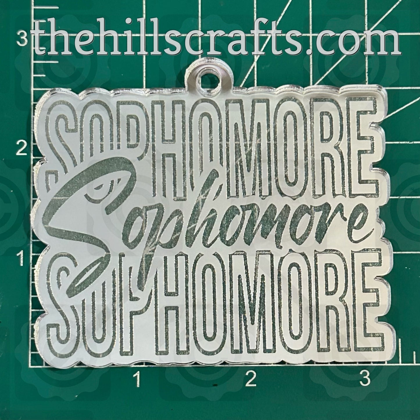 Sophomore Stacked Words - Homecoming Trinkets - Mirror Acrylic Trinket
