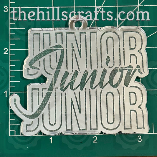 Junior Stacked Words - Homecoming Trinkets - Mirror Acrylic Trinket