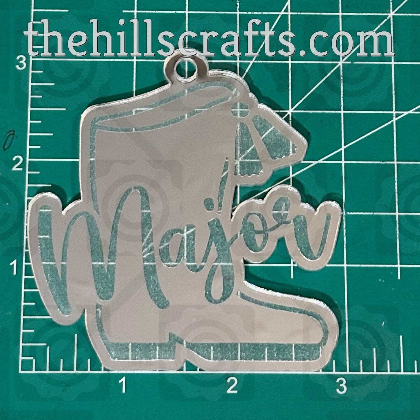 Drill Team Major Boot - Homecoming Trinket - Mirror Acrylic Trinket
