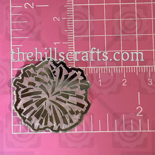 Pom Pom Acrylic Bow Center