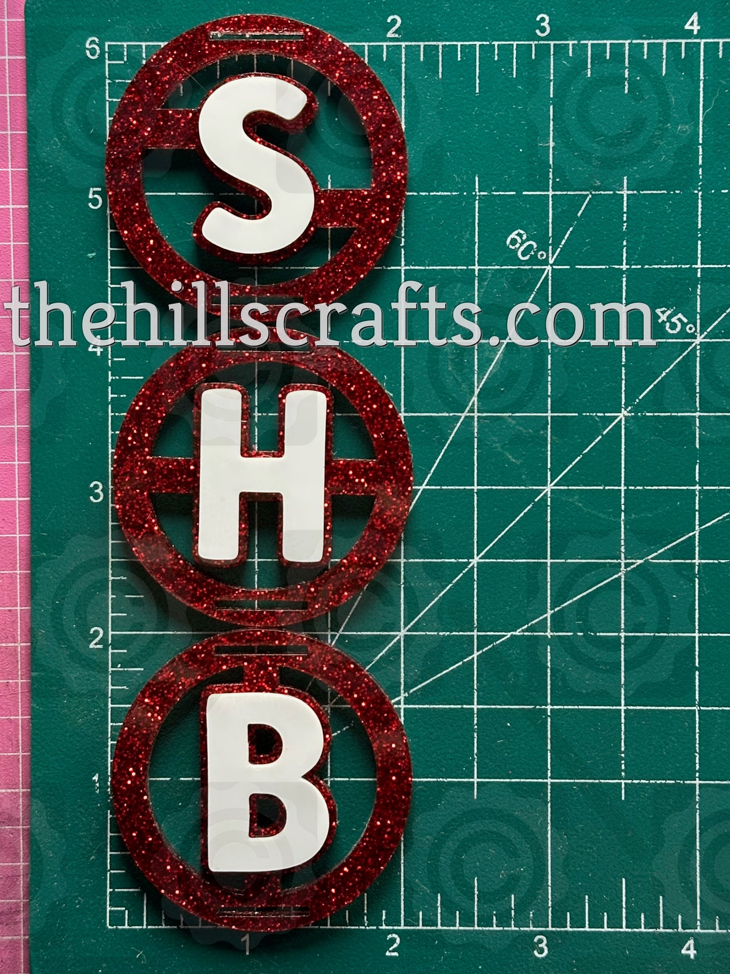 Flower Power Rings - Mum Rings - Individual Letters, Individual Numbers - Two Layer