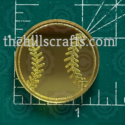Baseball Softball Acrylic Bow Center