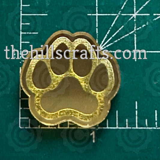 Paw Print Acrylic Bow Center