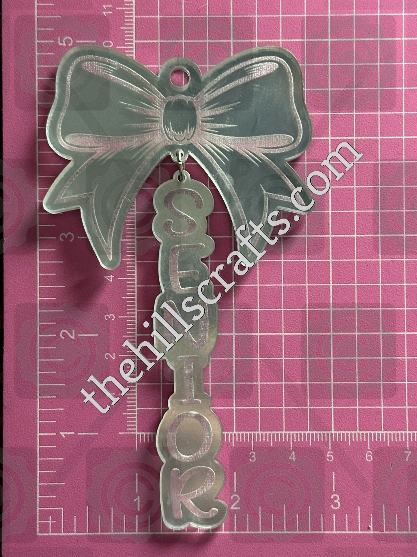 Freshman - Sophomore - Junior - Senior -Dangle Bow Homecoming Trinket - Mirror Acrylic Trinket