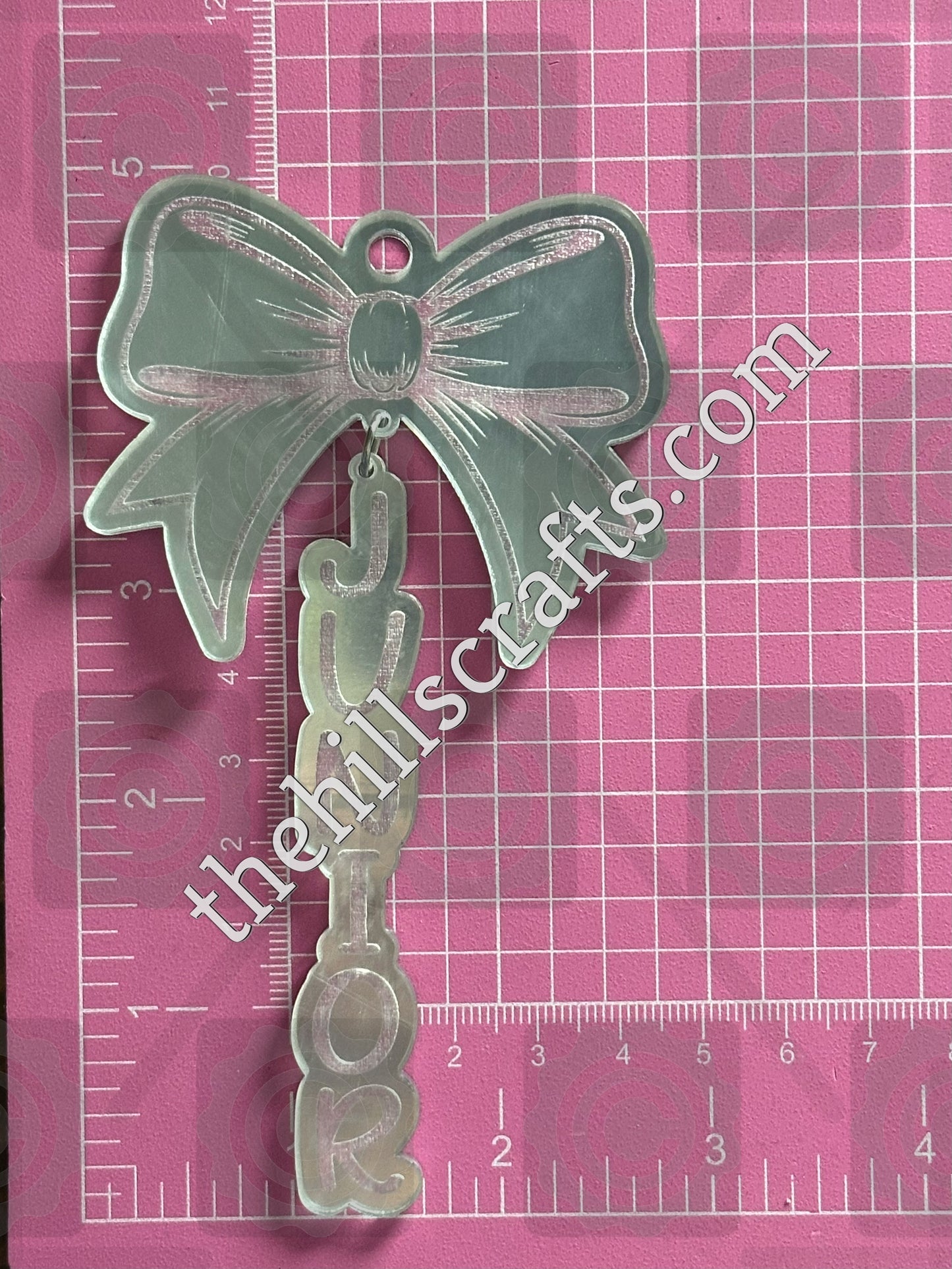 Freshman - Sophomore - Junior - Senior -Dangle Bow Homecoming Trinket - Mirror Acrylic Trinket