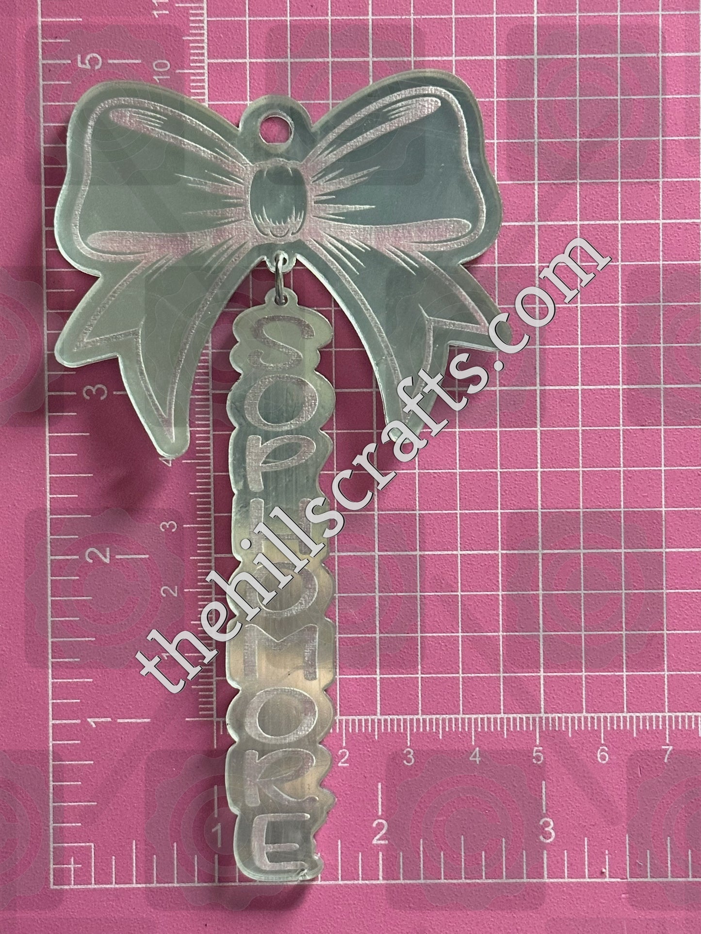 Freshman - Sophomore - Junior - Senior -Dangle Bow Homecoming Trinket - Mirror Acrylic Trinket