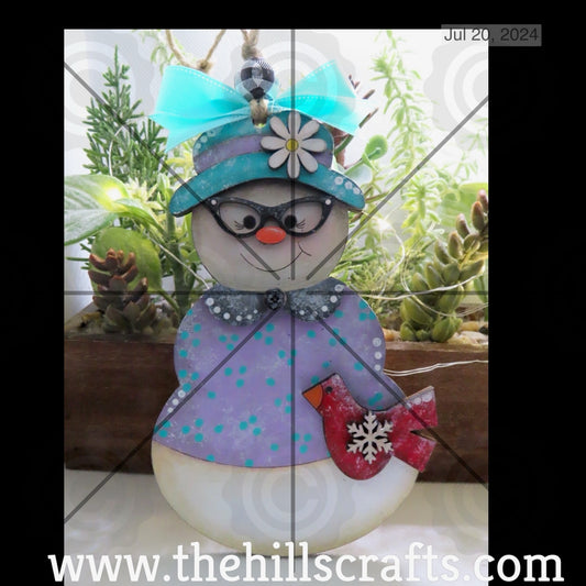 Snowman Ornament - Grandma Snowman