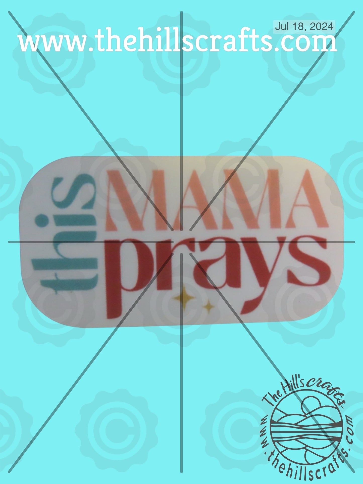 This Mama Prays - Christian -  Bag Tag - Bag Charm -Sublimated Acrylic