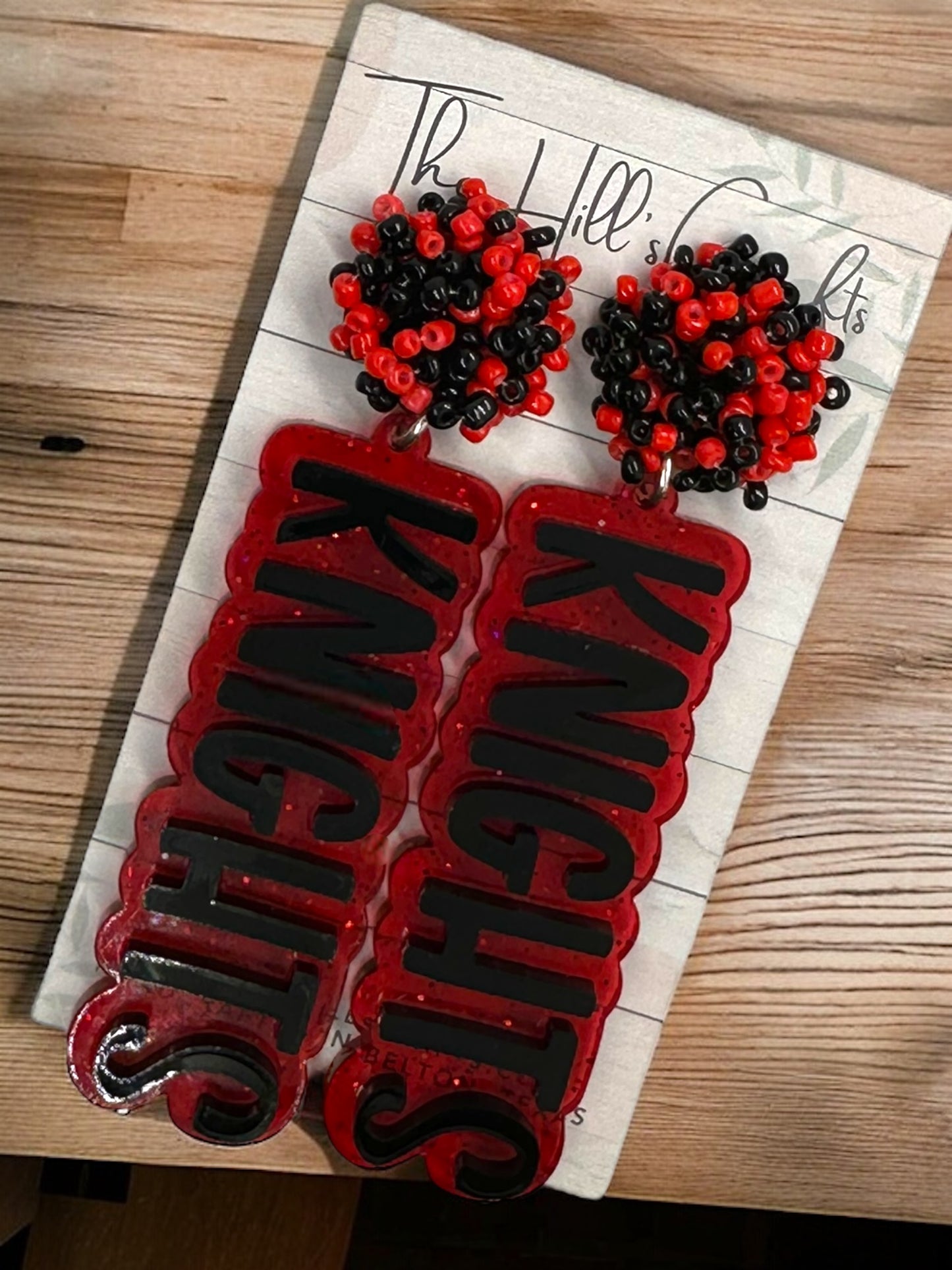 Custom Game Day Earrings - Word Earring - Statement Earring - Name Earrings (Make Your Own) Choose your Colors!