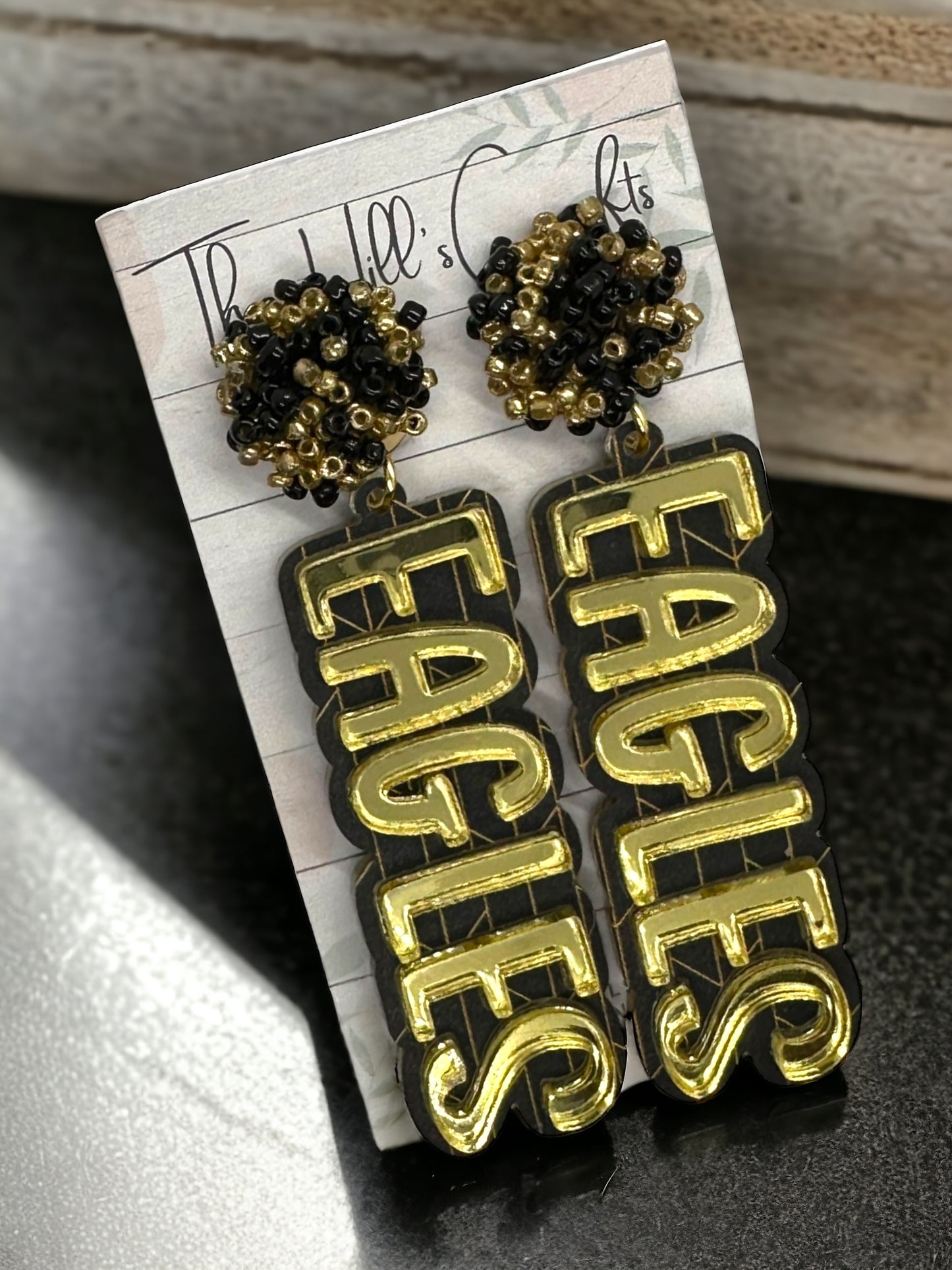 Custom Game Day Earrings - Word Earring - Statement Earring - Name Earrings (Make Your Own) Choose your Colors!