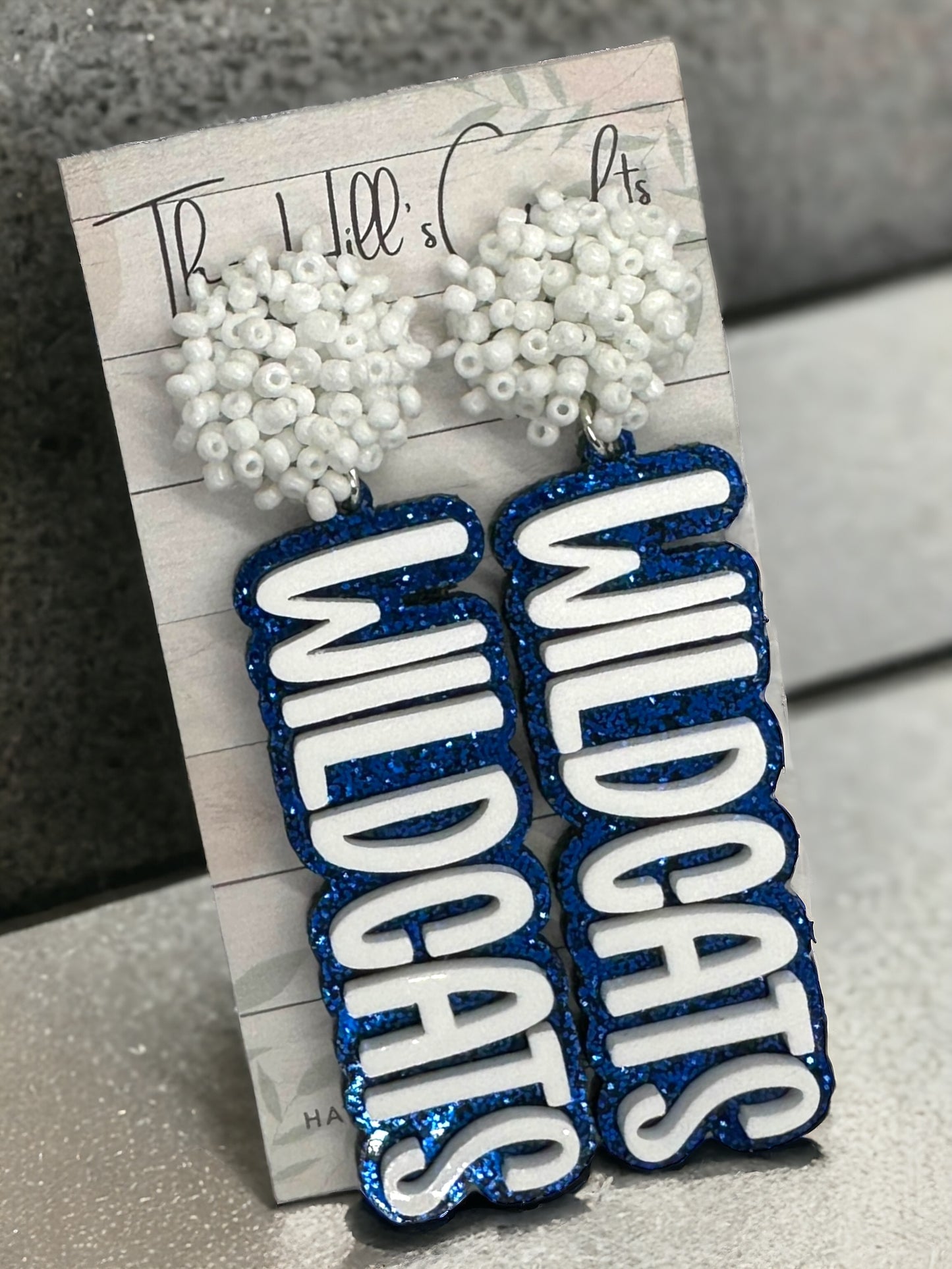 Custom Game Day Earrings - Word Earring - Statement Earring - Name Earrings (Make Your Own) Choose your Colors!