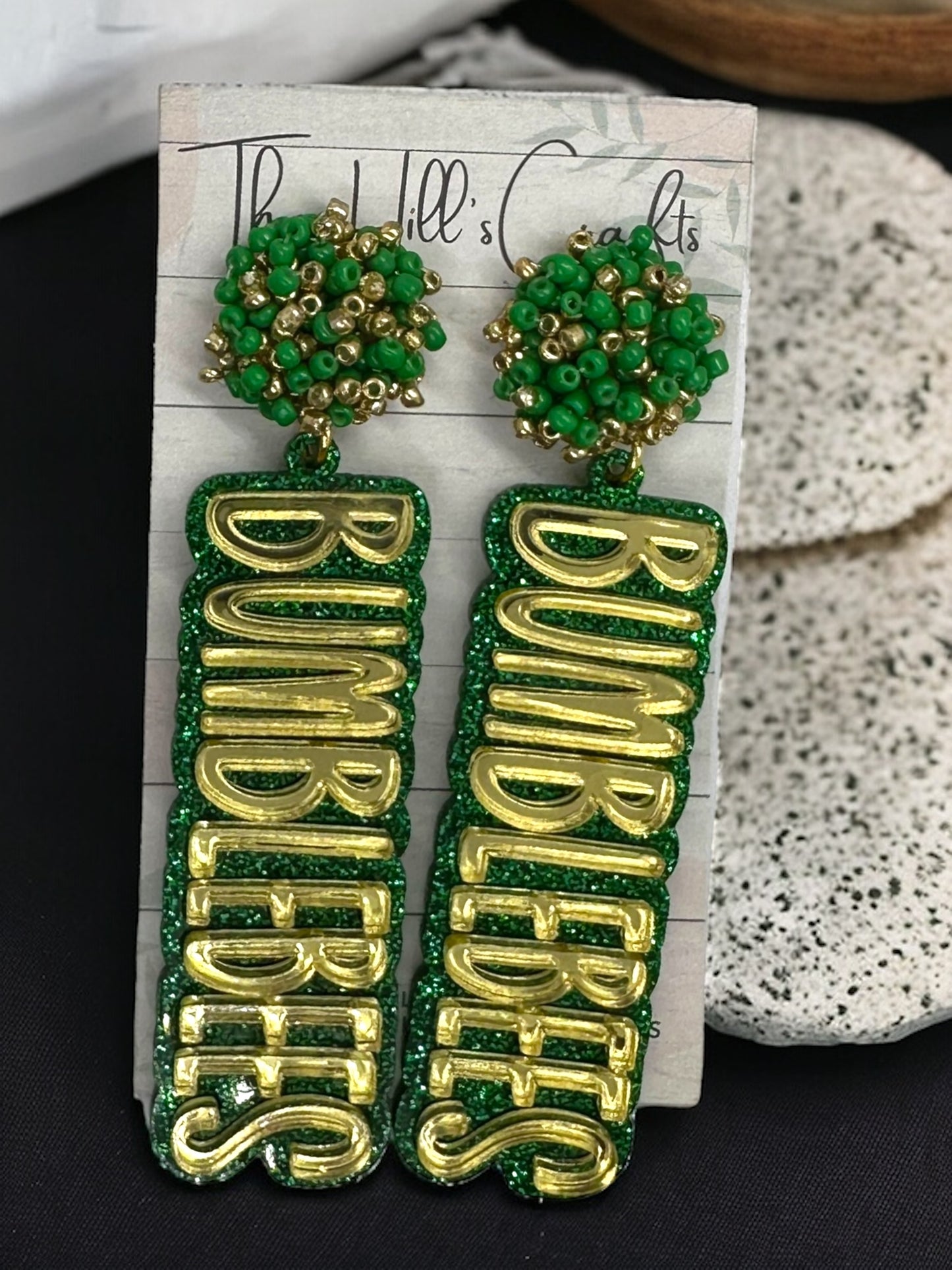 Custom Game Day Earrings - Word Earring - Statement Earring - Name Earrings (Make Your Own) Choose your Colors!