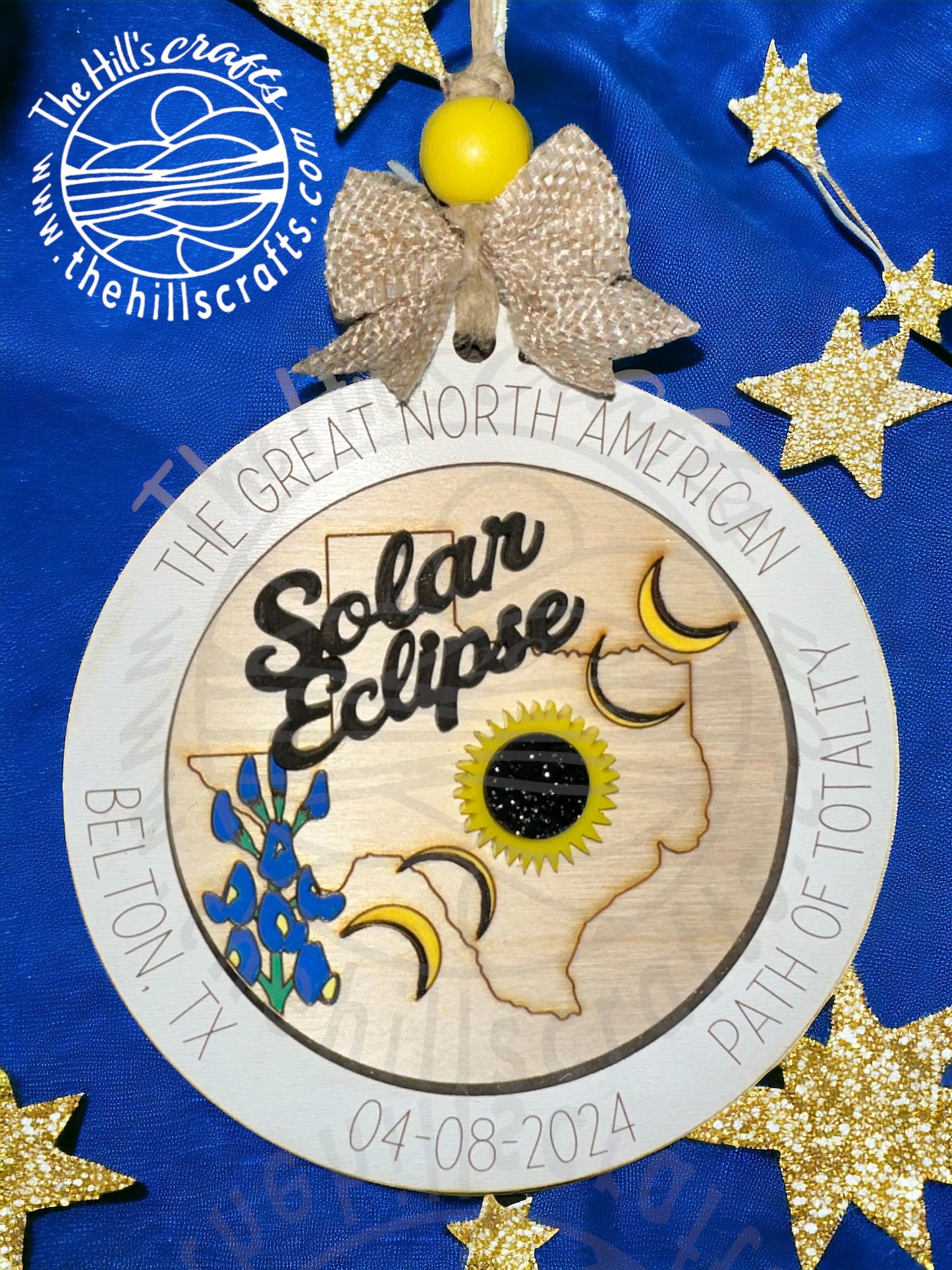 Texas Total Eclipse Path of Totality Commemorative Ornament