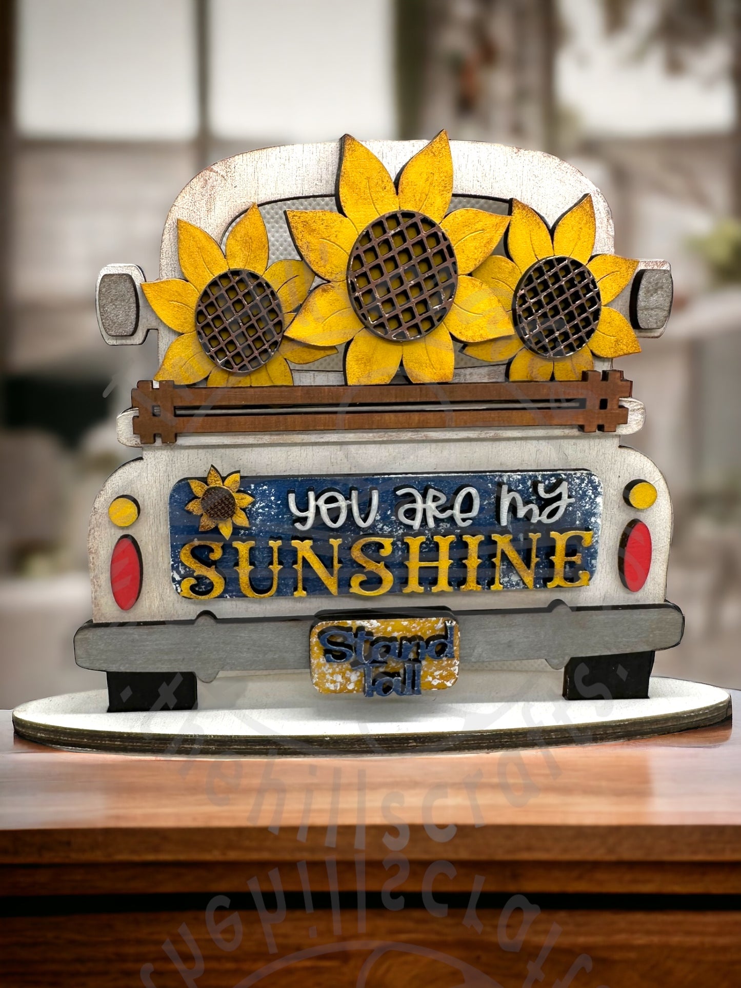 You are my Sunshine - Truck with Sunflowers - Table Sign Decor